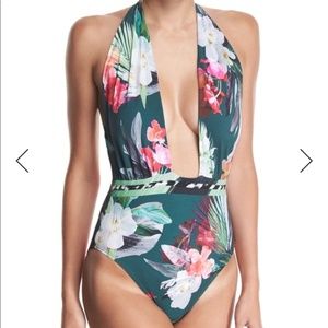 La Blanca Jungle Floral-Print One-Piece Swimsuit